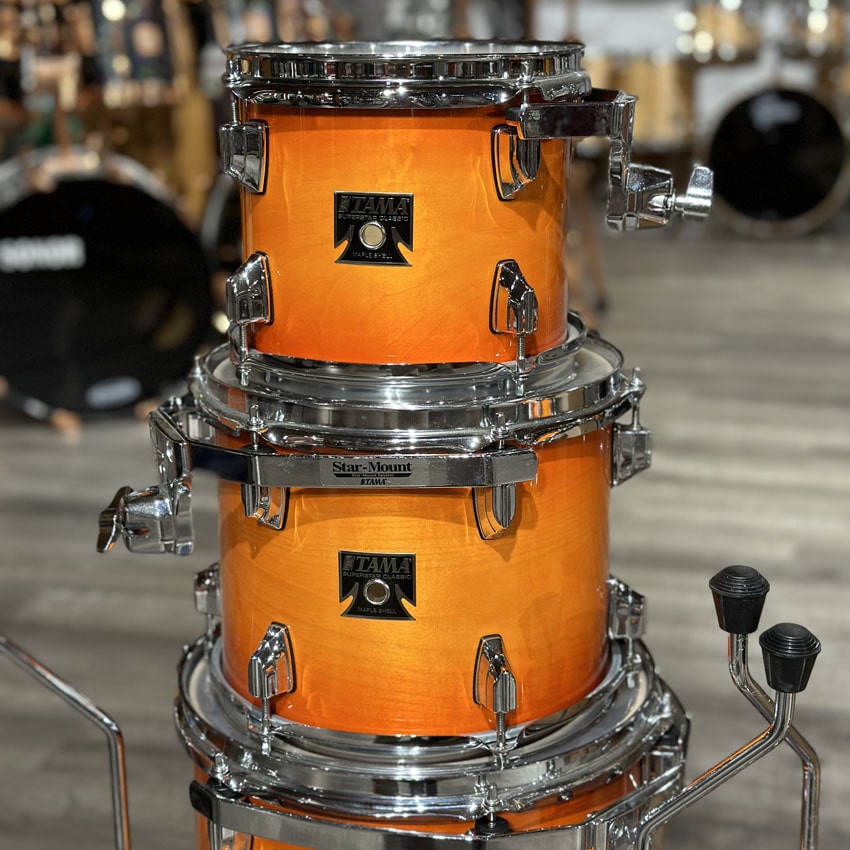 Used Tama Superstar Classic 7pc Drum Set Tangerine Lacquer Burst - Good - Drum Center Of Portsmouth