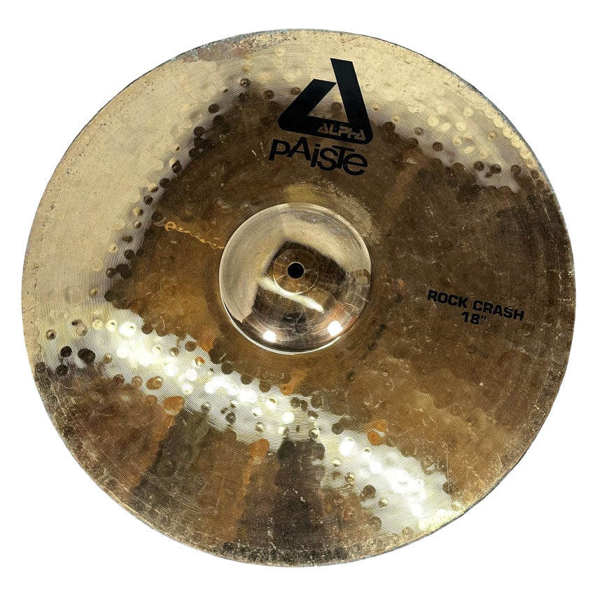 Used Paiste Alpha Rock Crash Cymbal 18" - Fair - Drum Center Of Portsmouth