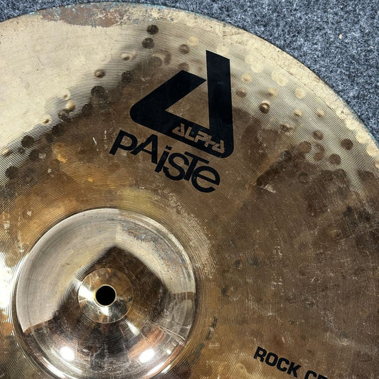 Used Paiste Alpha Rock Crash Cymbal 18" - Fair - Drum Center Of Portsmouth