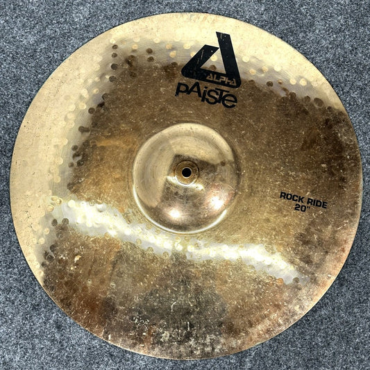 Used Paiste Alpha Rock Ride Cymbal 20" - Fair - Drum Center Of Portsmouth