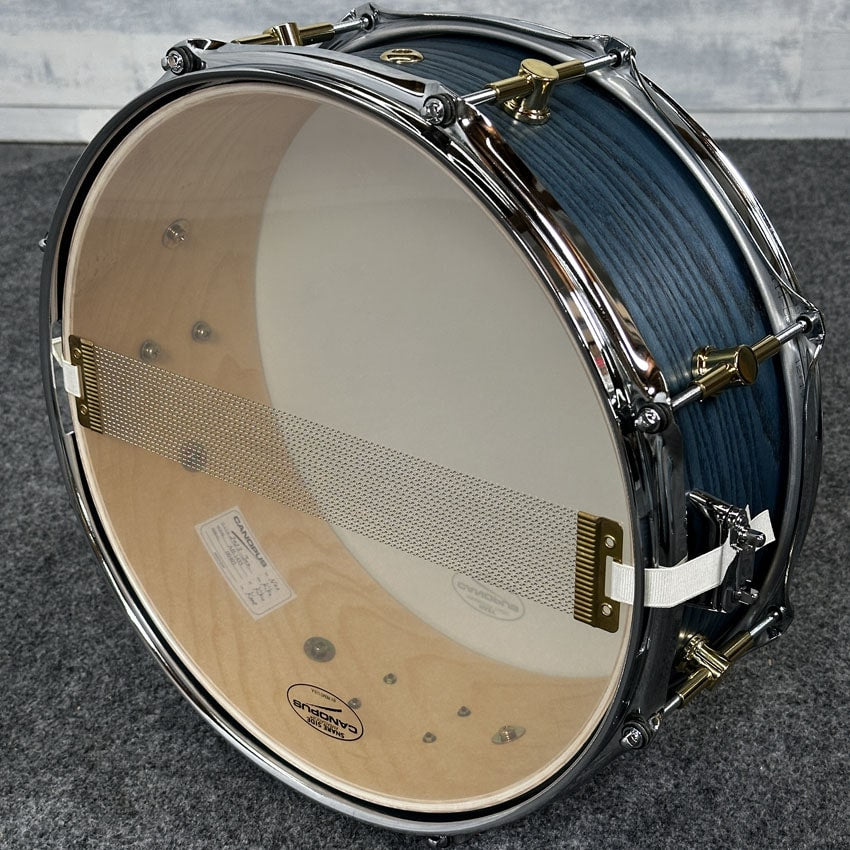 Used Canopus Ash Snare Drum 14x5.5 Indigo Oil - Drum Center Of Portsmouth