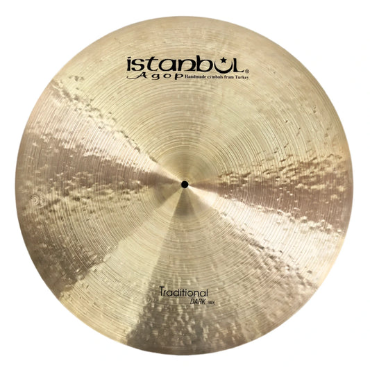 Used Istanbul Agop Traditional Dark Ride Cymbal 26" 3192 grams - Excellent - Drum Center Of Portsmouth