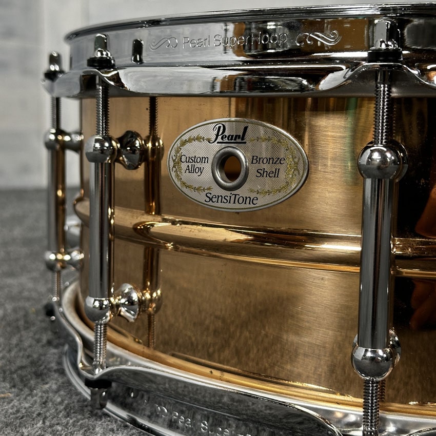 Used Pearl Sensitone Bronze Snare Drum 14x5.5 w/Tube Lugs - Very Good - Drum Center Of Portsmouth