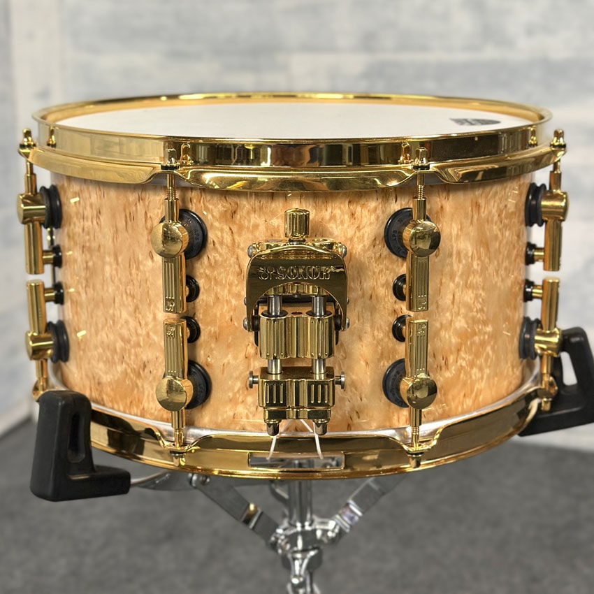 Used Sonor SQ2 Heavy Maple Snare Drum 13x7 Scandi Birch w/ Gold Hw - Very Good - Drum Center Of Portsmouth