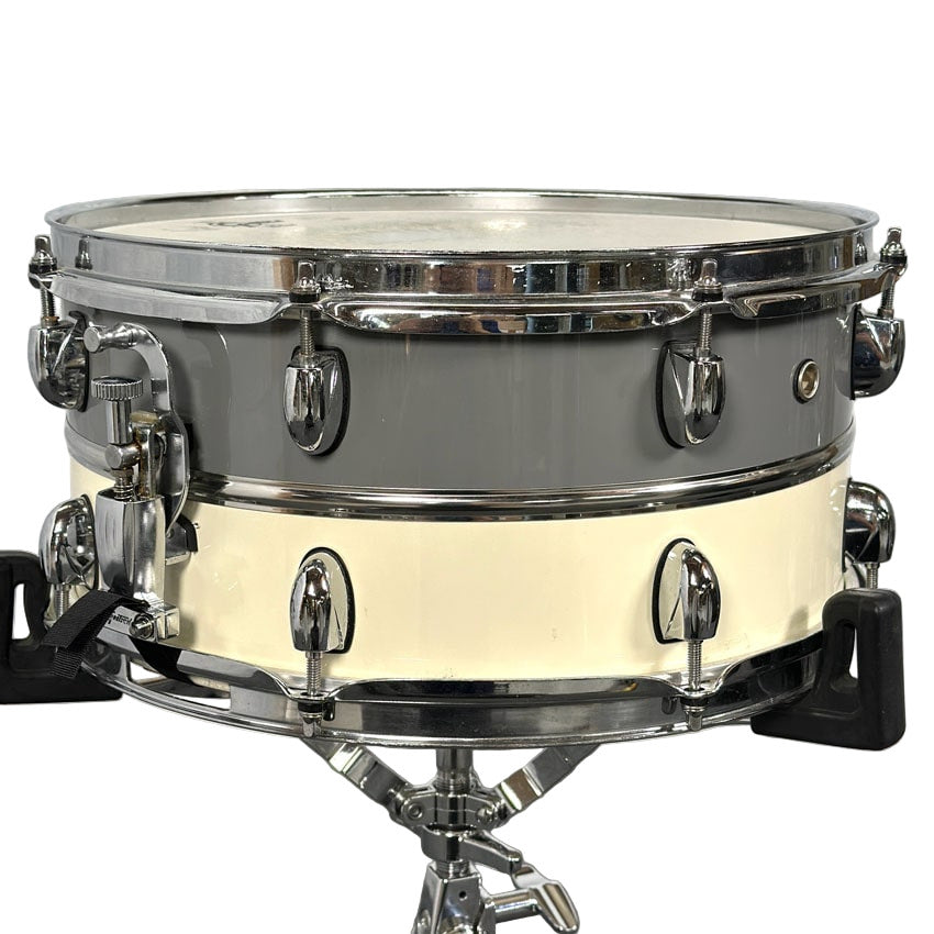 Used Gretsch Silver Series Retro-Luxe Snare Drum 14x6.5 Pewter/White - Fair - Drum Center Of Portsmouth