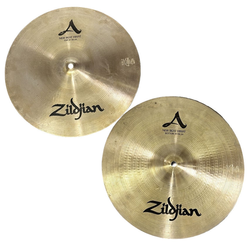 Used Zildjian A New Beat Hi Hat Cymbals 14" - Good - Drum Center Of Portsmouth