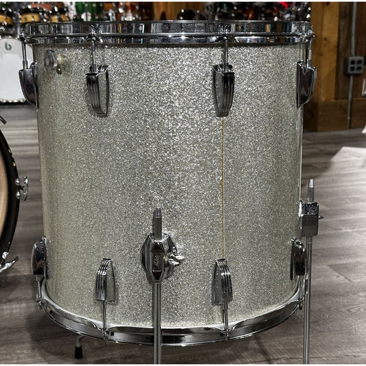 Used Vintage Ludwig Super Classic 3pc Drum Set Silver Sparkle - Good - Drum Center Of Portsmouth