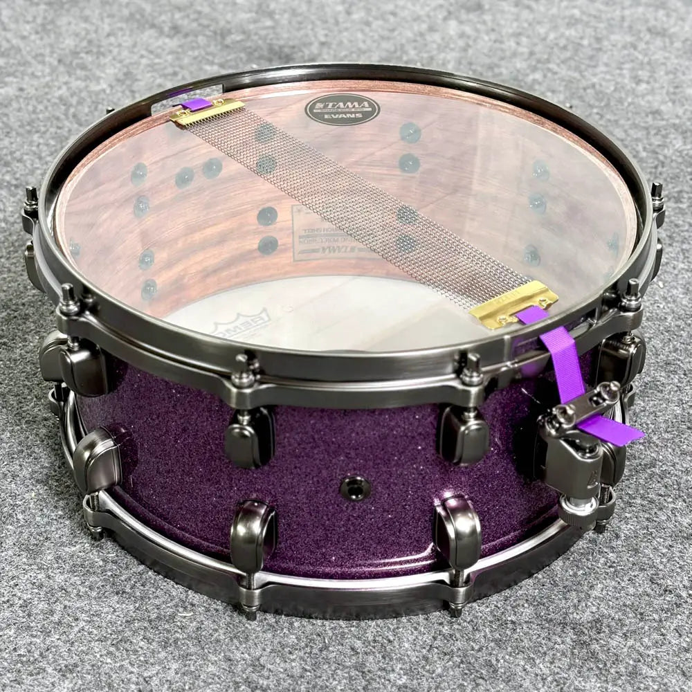 Used Tama Starclassic Bubinga Snare Drum 14x6.5 Deeper Purple - Excellent - Drum Center Of Portsmouth