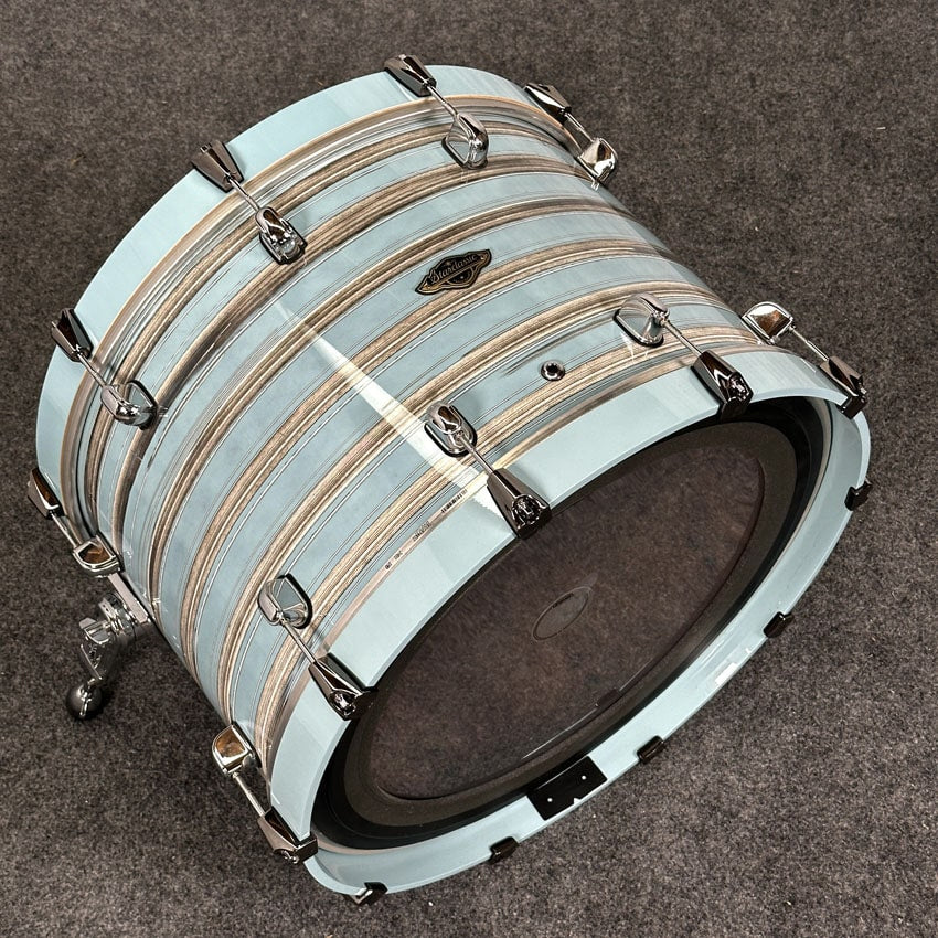 Used Tama Starclassic Walnut Birch 3pc Drum Set Arctic Blue Oyster - Good - Drum Center Of Portsmouth