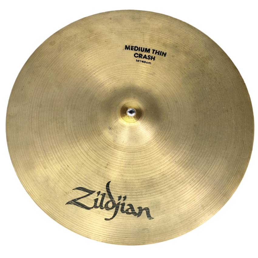 Used Zildjian A Medium Thin Crash Cymbal 16" - Good - Drum Center Of Portsmouth