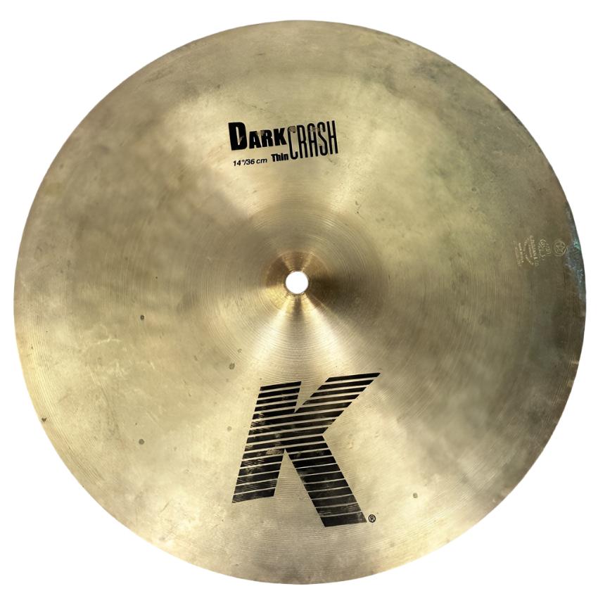 Used Zildjian K Dark Thin Crash Cymbal 14" - Good - Drum Center Of Portsmouth
