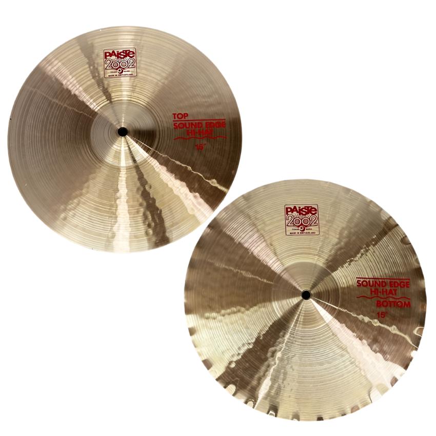 Used Paiste 2002 Sound Edge Hi Hat Cymbals 15" - Very Good - Drum Center Of Portsmouth