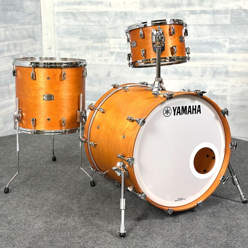 Used Yamaha Absolute Hybrid 3pc Drum Set 22/12/16 Vintage Natural - Very Good - Drum Center Of Portsmouth