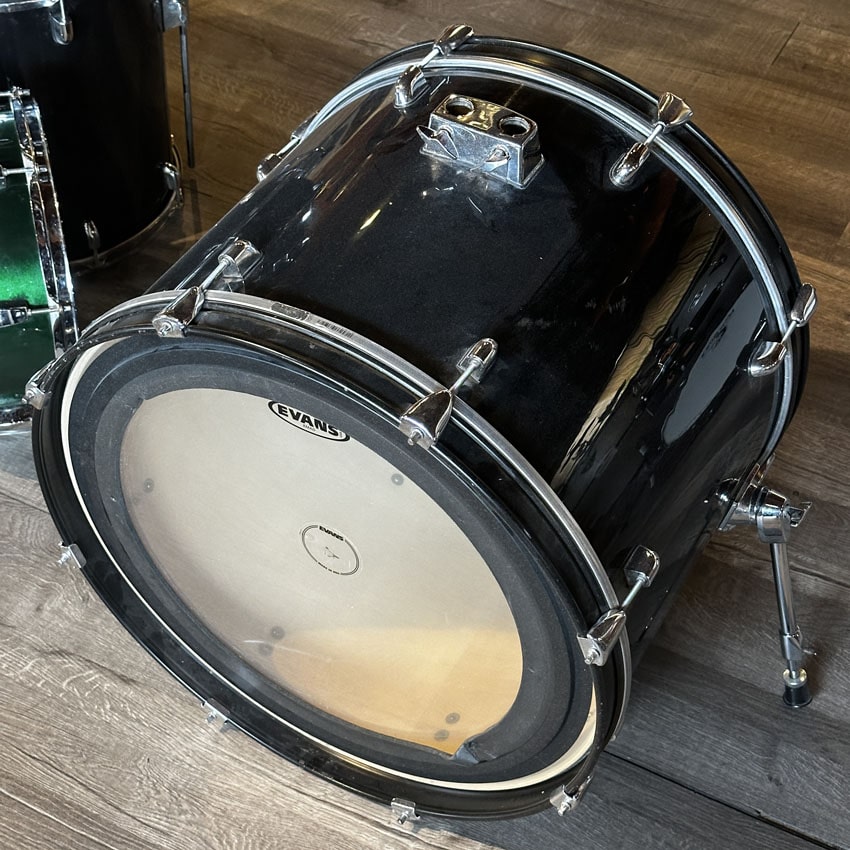 Used Misc 5pc Drumset Black Wrap - Good - Drum Center Of Portsmouth