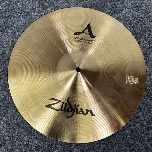 Used Zildjian A New Beat Hi Hat Cymbal Bottom 15" - Very Good - Drum Center Of Portsmouth