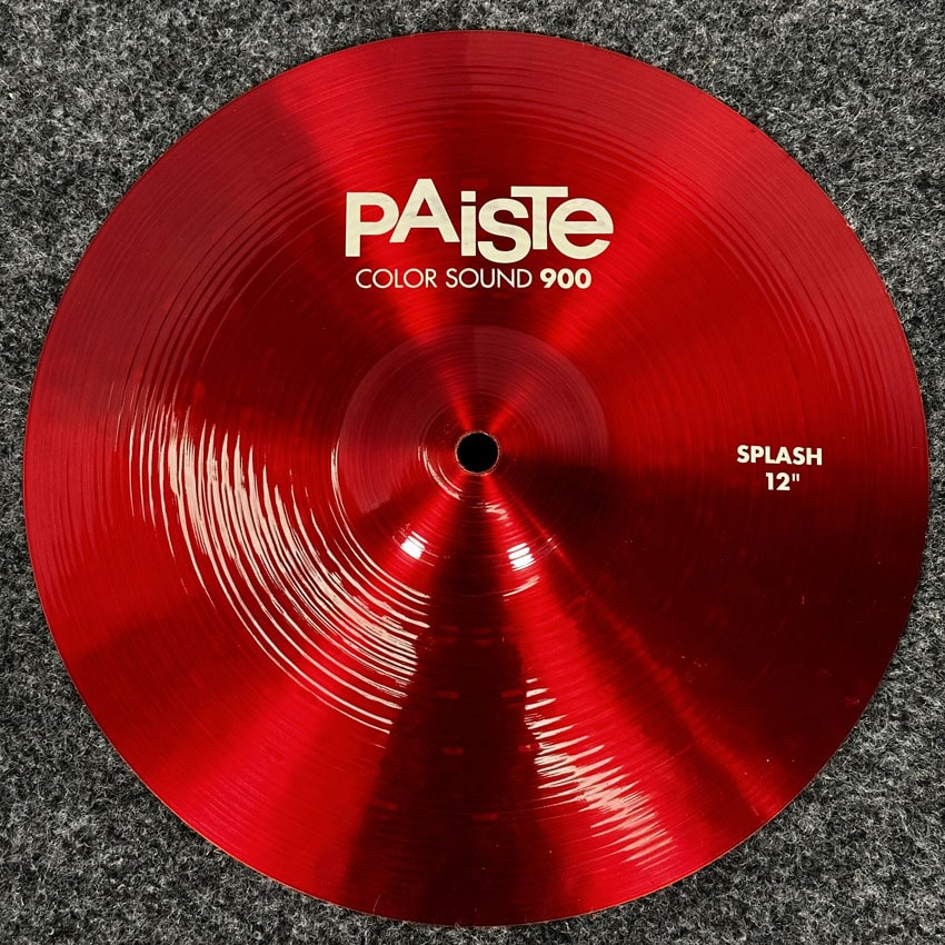Used Paiste 900 Colorsound Splash Cymbal Red 12" - Good - Drum Center Of Portsmouth