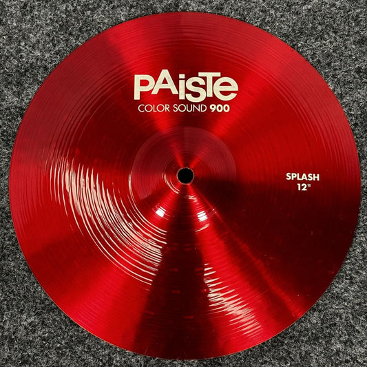 Used Paiste 900 Colorsound Splash Cymbal Red 12" - Good - Drum Center Of Portsmouth