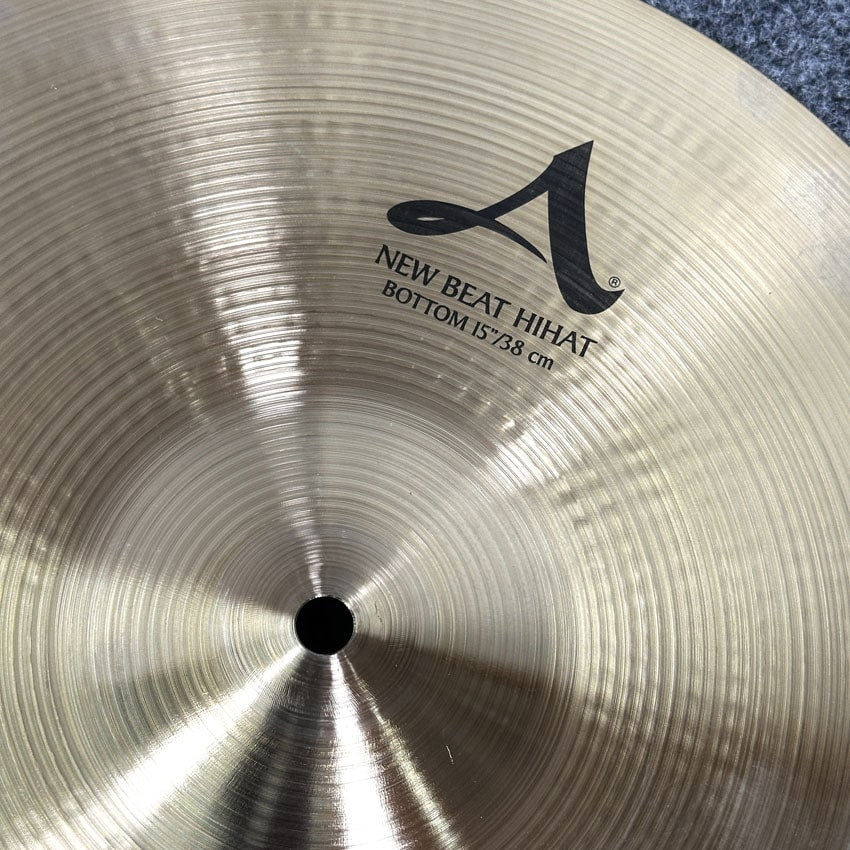 Used Zildjian A New Beat Hi Hat Cymbal Bottom 15" - Very Good - Drum Center Of Portsmouth
