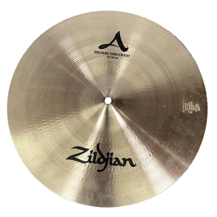 Used Zildjian A Medium Thin Crash Cymbal 16" - Very Good - Drum Center Of Portsmouth