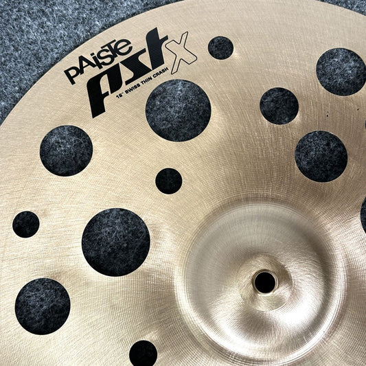 Used Paiste PSTx Swiss Thin Crash Cymbal 16" - Good - Drum Center Of Portsmouth