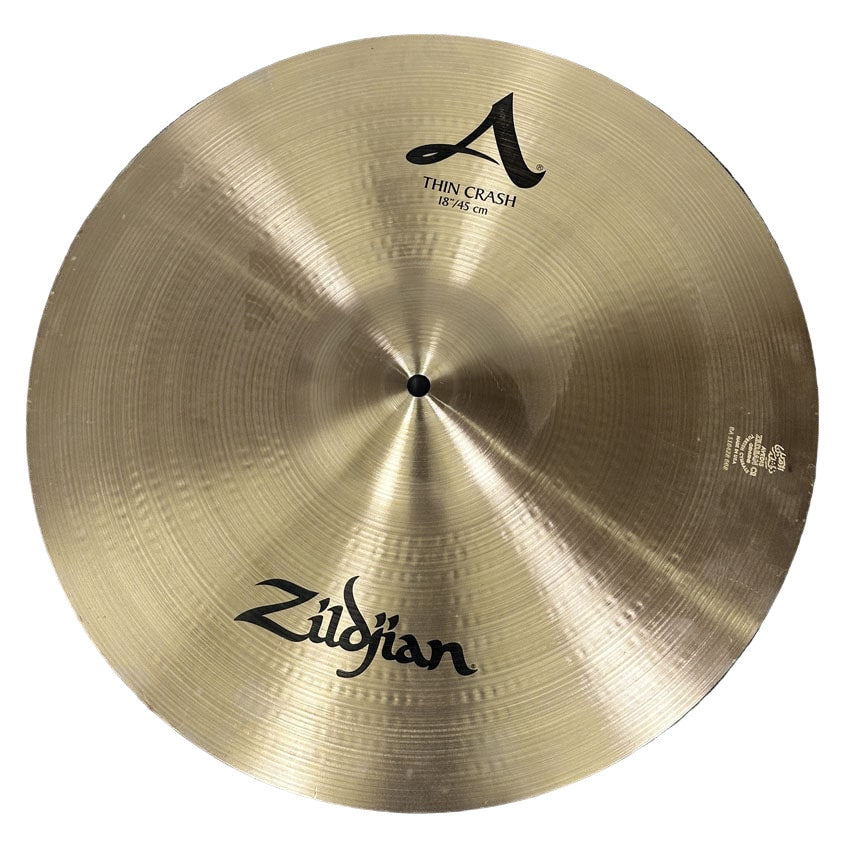 Used Zildjian A Thin Crash Cymbal 18" - Very Good - Drum Center Of Portsmouth