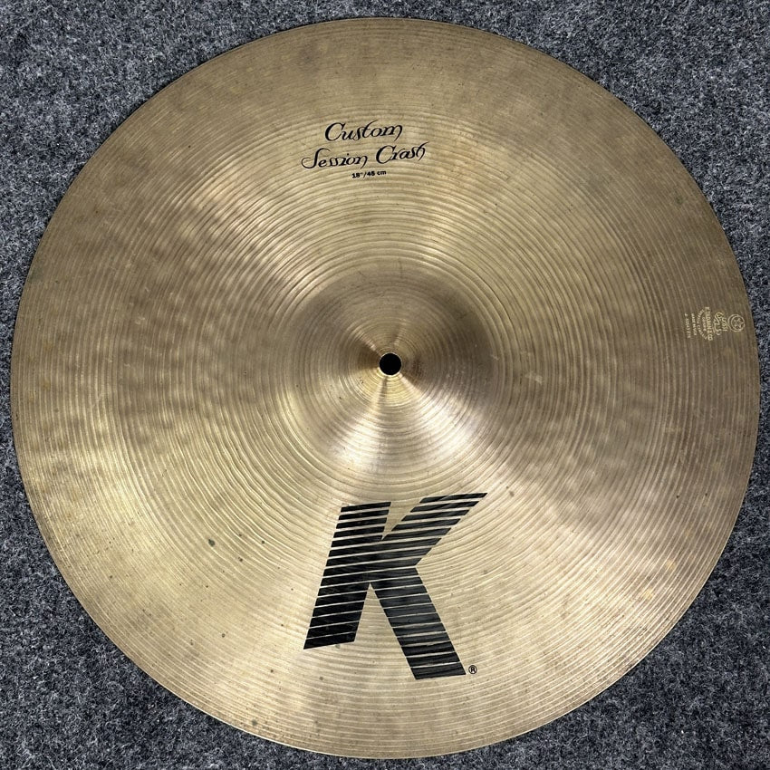 Used Zildjian K Custom Sessions Crash Cymbal 18" - Good - Drum Center Of Portsmouth