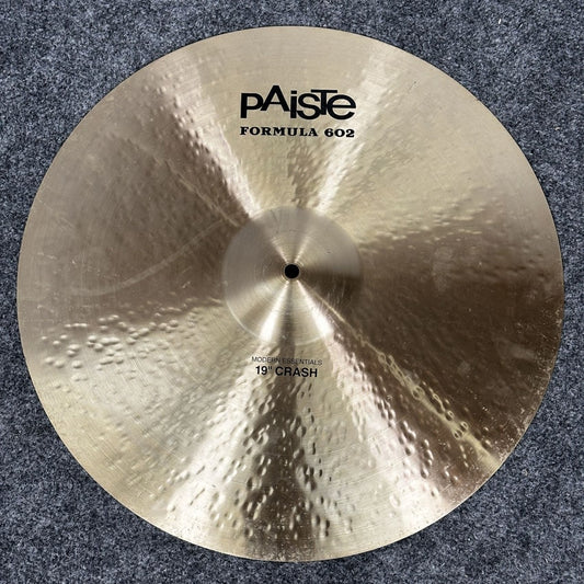 Used Paiste Formula 602 Modern Essentials Crash Cymbal 19" - Good - Drum Center Of Portsmouth