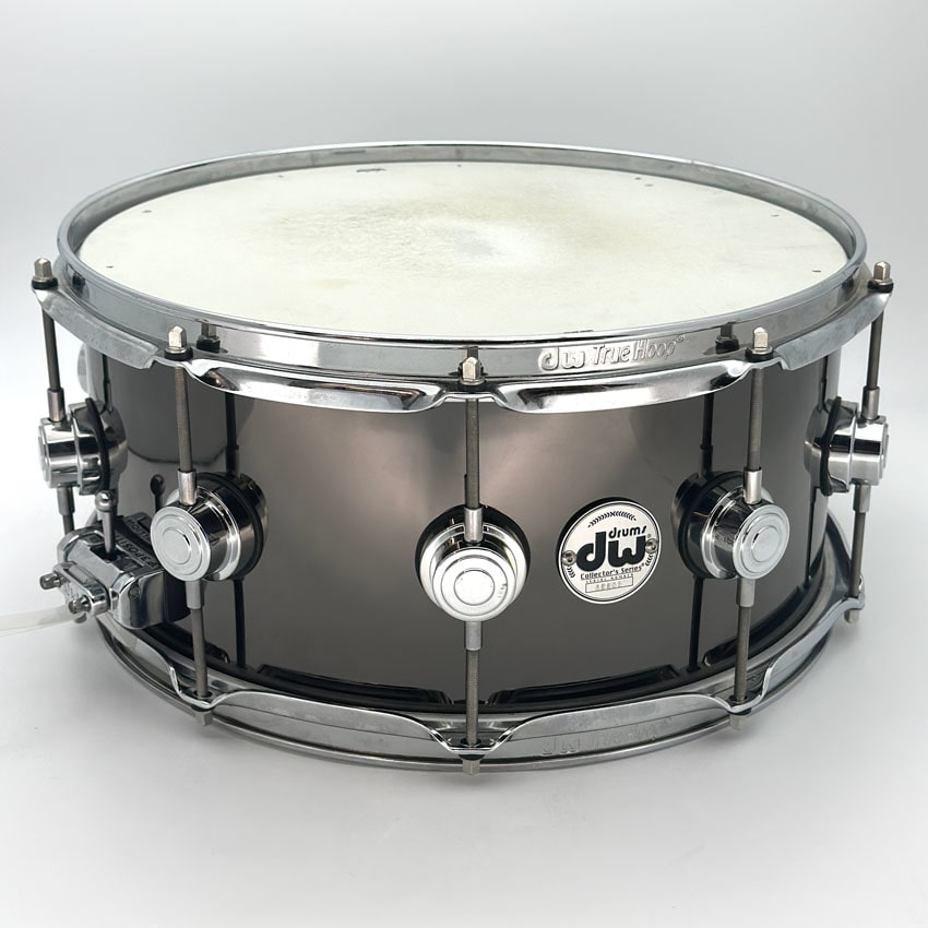 Used DW Collectors Black Nickel Over Brass Snare Drum 14x6.5 - Good - Drum Center Of Portsmouth