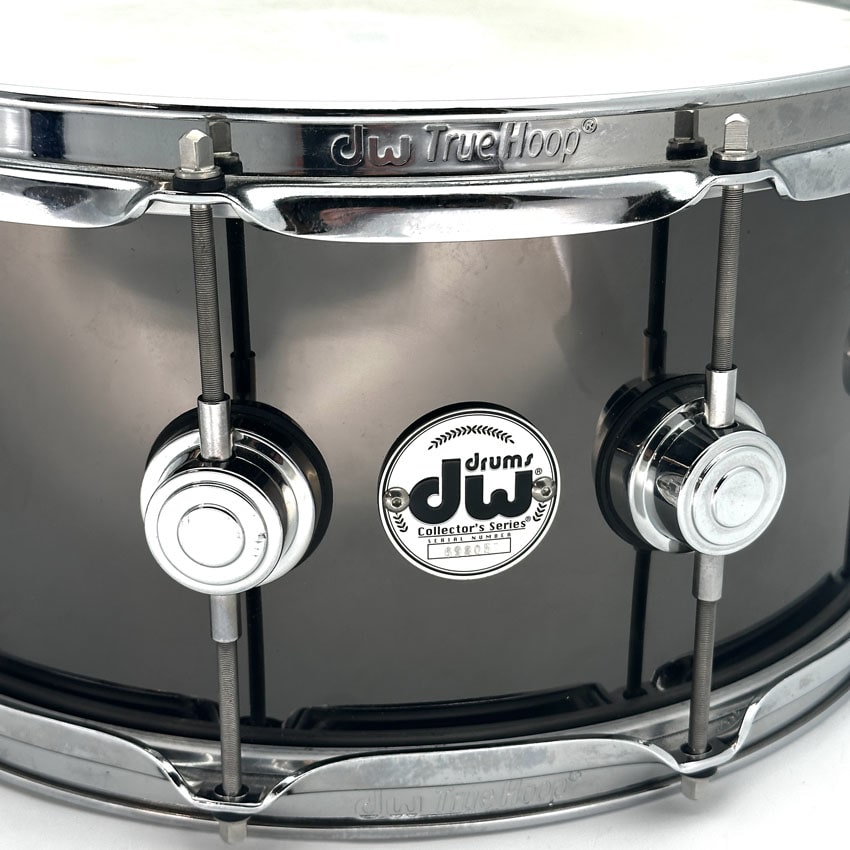 Used DW Collectors Black Nickel Over Brass Snare Drum 14x6.5 - Good - Drum Center Of Portsmouth