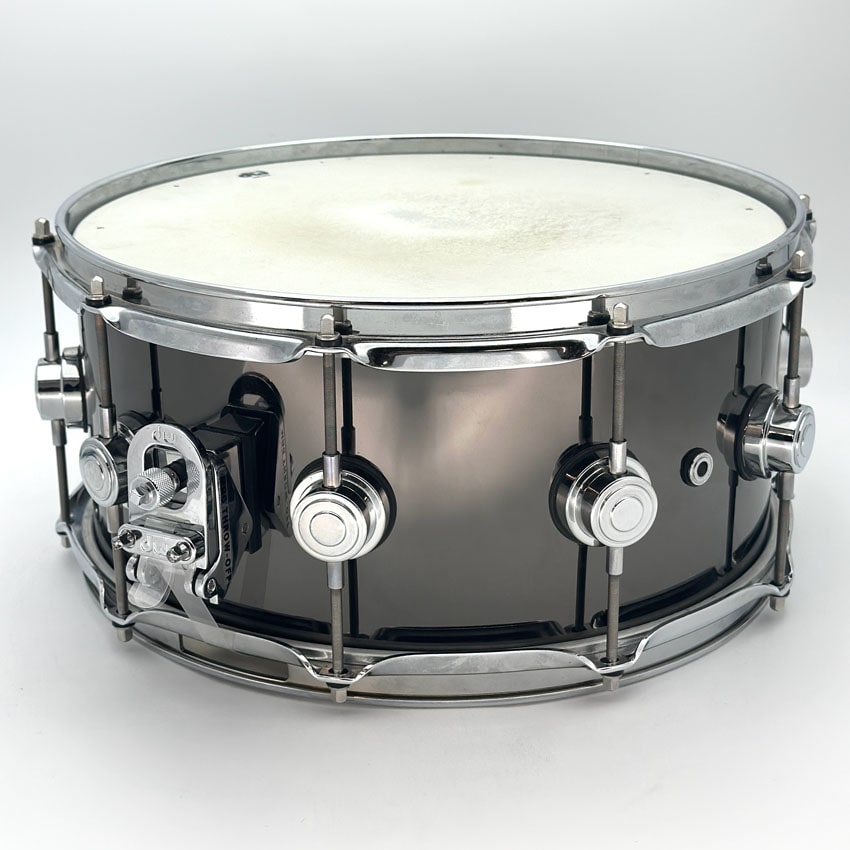 Used DW Collectors Black Nickel Over Brass Snare Drum 14x6.5 - Good - Drum Center Of Portsmouth