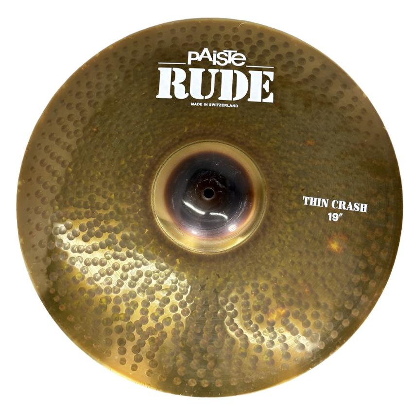 Used Paiste Rude Thin Crash Cymbal 19" - Good - Drum Center Of Portsmouth