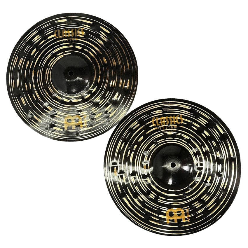 Used Meinl Classics Custom Dark Hi Hat Cymbals 14" - Good - Drum Center Of Portsmouth