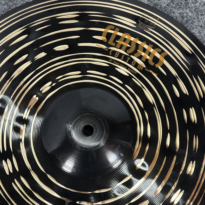 Used Meinl Classics Custom Dark Hi Hat Cymbals 14" - Good - Drum Center Of Portsmouth
