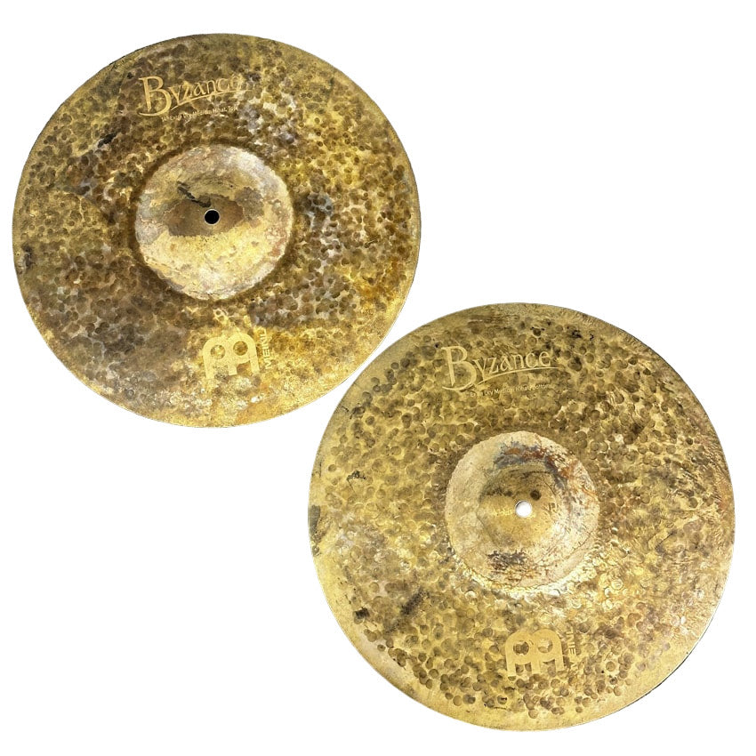 Used Meinl Byzance Extra Dry Medium Hi Hat Cymbals 14" - Good - Drum Center Of Portsmouth