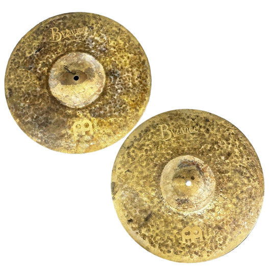 Used Meinl Byzance Extra Dry Medium Hi Hat Cymbals 14" - Good - Drum Center Of Portsmouth