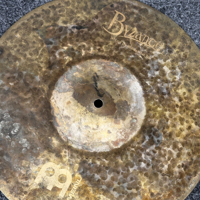 Used Meinl Byzance Extra Dry Medium Hi Hat Cymbals 14" - Good - Drum Center Of Portsmouth