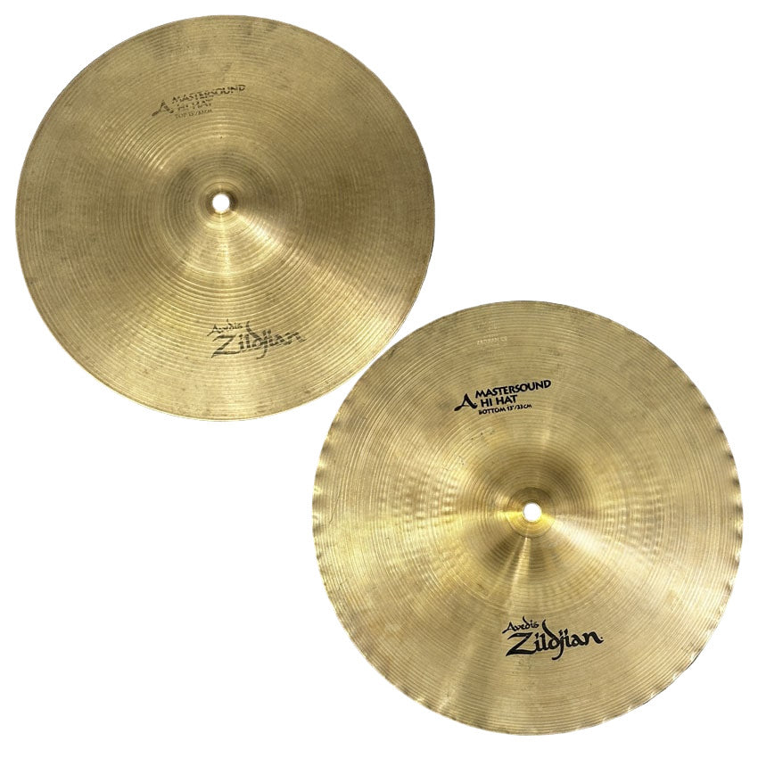 Used Zildjian A Mastersound HI Hat Cymbals 13" - Fair - Drum Center Of Portsmouth