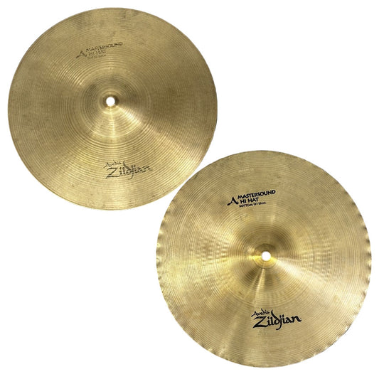 Used Zildjian A Mastersound HI Hat Cymbals 13" - Fair - Drum Center Of Portsmouth