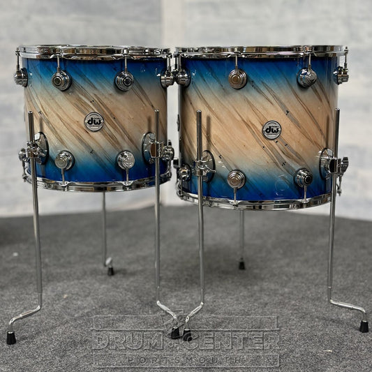 DW Collectors VLT 333 Maple 6pc Drum Set Carl Allen Blue Burst over Twisted Mineral Maple - Drum Center Of Portsmouth