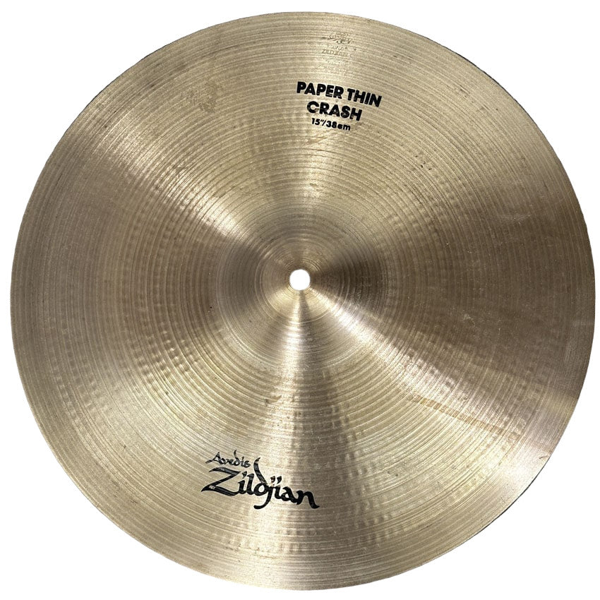 Used Zildjian A Paper Thin Crash Cymbal 15" - Very Good - Drum Center Of Portsmouth