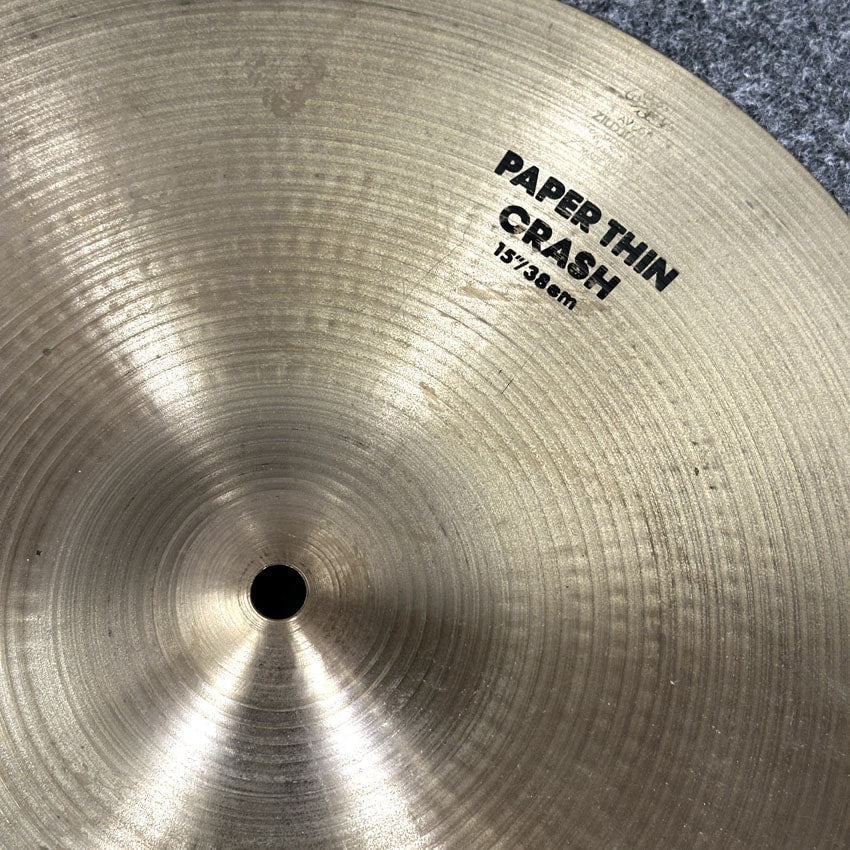 Used Zildjian A Paper Thin Crash Cymbal 15" - Very Good - Drum Center Of Portsmouth