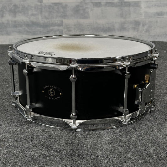 Used Noble & Cooley Alloy Classic Snare Drum 14x6 Black w/Chrome Hardware - Good - Drum Center Of Portsmouth