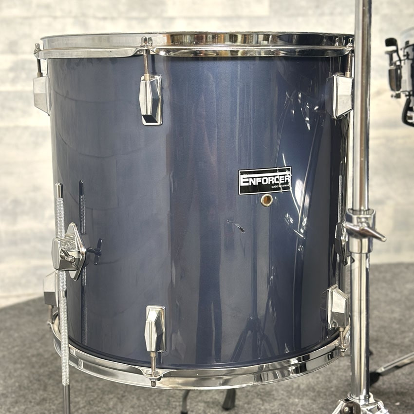 Used Enforcer 5pc Drum Set Compete w/Cymbals & Hw, Blue - Very Good - Drum Center Of Portsmouth