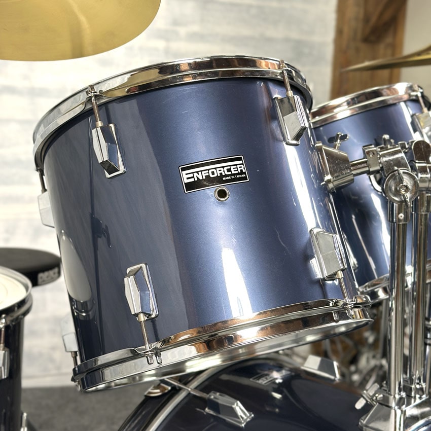Used Enforcer 5pc Drum Set Compete w/Cymbals & Hw, Blue - Very Good - Drum Center Of Portsmouth