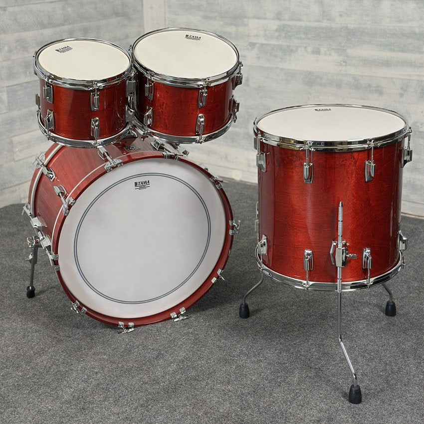 Used Tama 50th Limited Superstar Reissue 4pc Drum Set Cherry Wine - Very Good - Drum Center Of Portsmouth