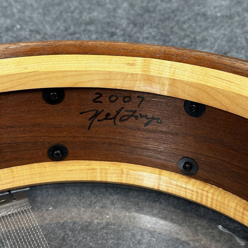 Used Longo Solid Ply Walnut Snare Drum 14x5 Satin Naural - Good - Drum Center Of Portsmouth