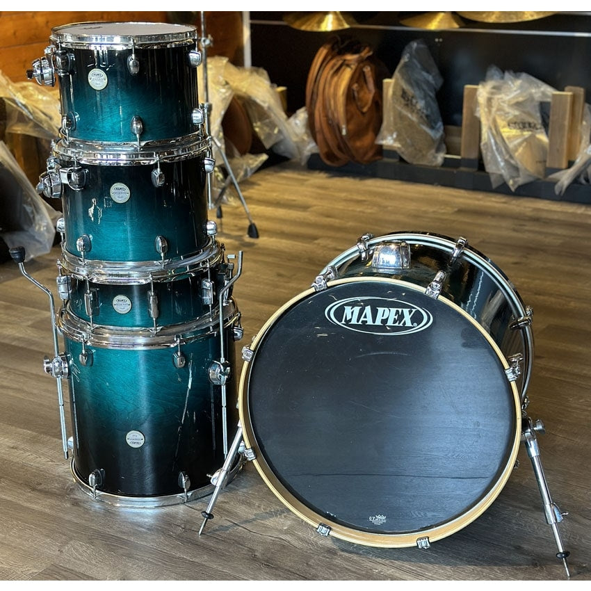 Used Mapex Birch Meridian 5pc Drum Set Sapphire Blue Fade - Good - Drum Center Of Portsmouth