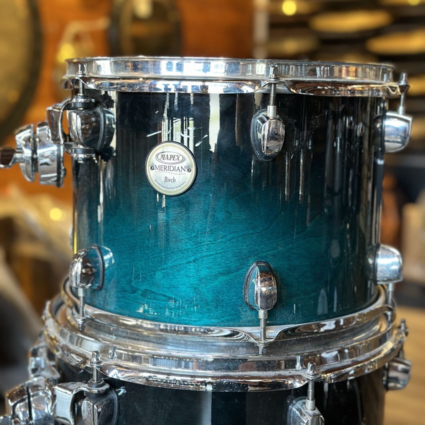 Used Mapex Birch Meridian 5pc Drum Set Sapphire Blue Fade - Good - Drum Center Of Portsmouth