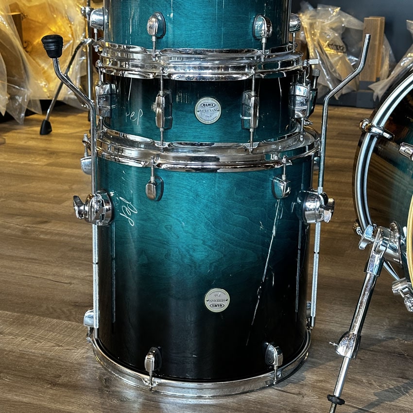 Used Mapex Birch Meridian 5pc Drum Set Sapphire Blue Fade - Good - Drum Center Of Portsmouth