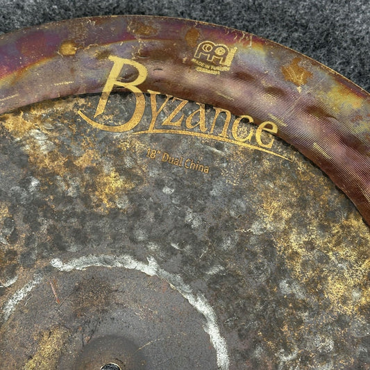 Used Meinl Byzance Dual China Cymbal 18" - Good - Drum Center Of Portsmouth